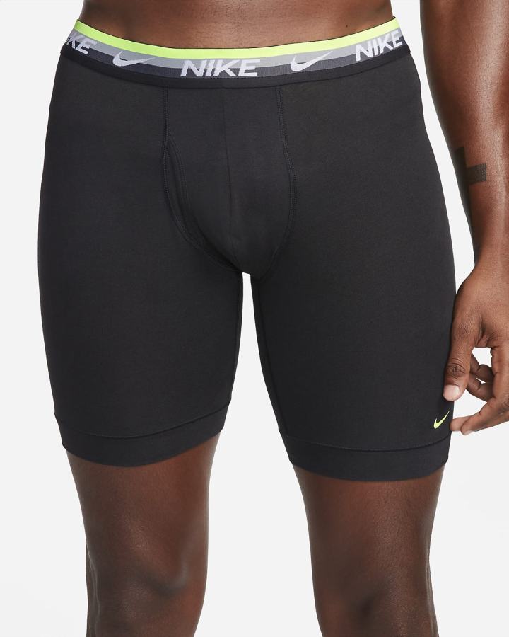 Ropa Interior Nike Dri-FIT Essential Cotton Stretch Long Boxer Briefs Hombre Negras Multicolor | ZSNTU-2149