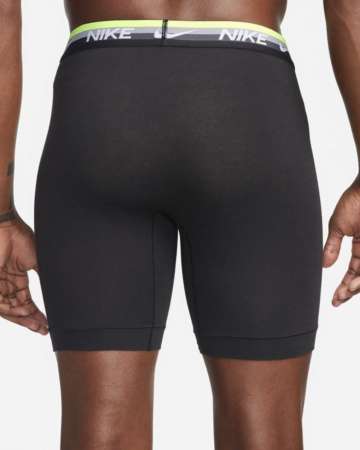 Ropa Interior Nike Dri-FIT Essential Cotton Stretch Long Boxer Briefs Hombre Negras Multicolor | ZSNTU-2149