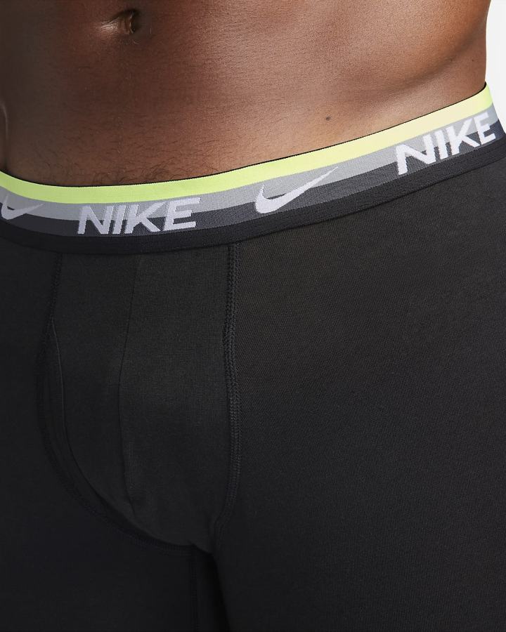 Ropa Interior Nike Dri-FIT Essential Cotton Stretch Long Boxer Briefs Hombre Negras Multicolor | ZSNTU-2149