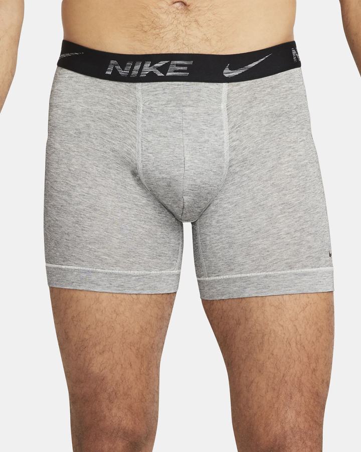 Ropa Interior Nike Dri-FIT ReLuxe Boxer Briefs (2-Pack) Hombre Gris | QNXTH-6394