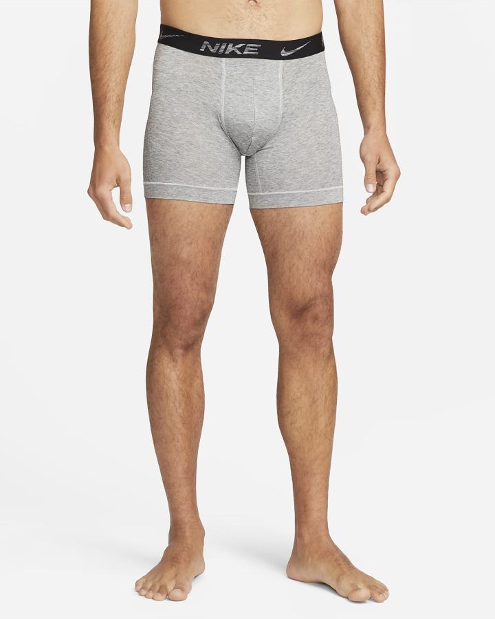 Ropa Interior Nike Dri-FIT ReLuxe Boxer Briefs (2-Pack) Hombre Gris | QNXTH-6394