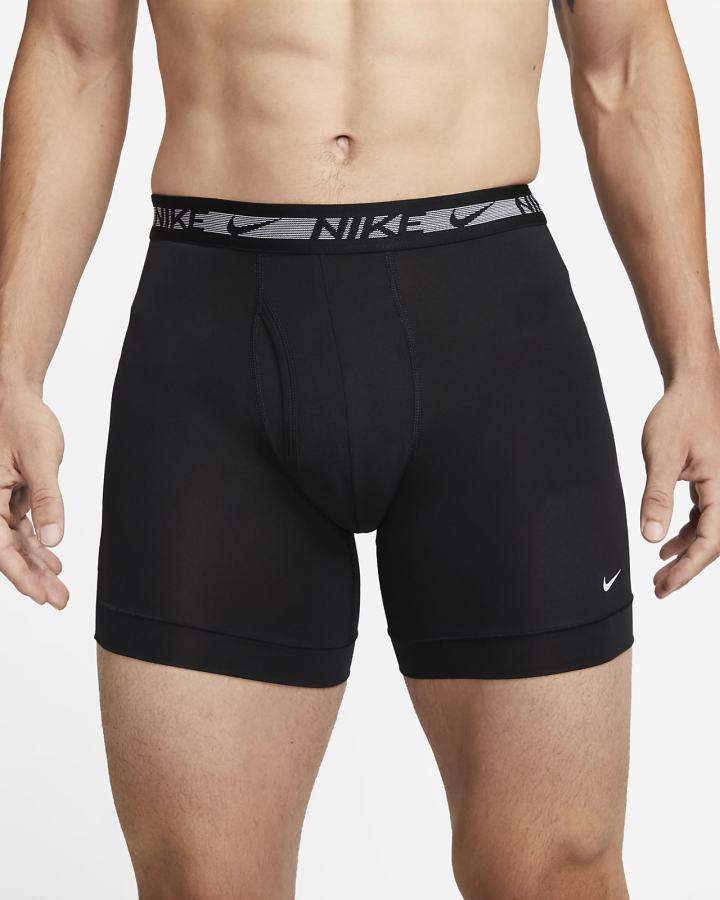 Ropa Interior Nike Dri-FIT Ultra-Stretch Micro Boxer Briefs (3-Pack) Hombre Negras | GOXEV-2305