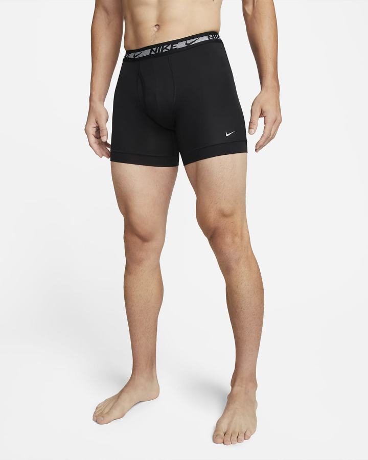 Ropa Interior Nike Dri-FIT Ultra-Stretch Micro Boxer Briefs (3-Pack) Hombre Negras | GOXEV-2305