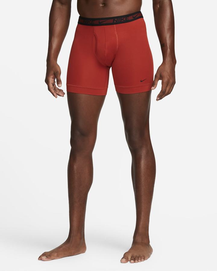 Ropa Interior Nike Dri-FIT Ultra-Stretch Micro Boxer Briefs (3-Pack) Hombre Rojas | KRSBZ-0246