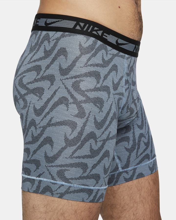 Ropa Interior Nike Dri-FIT Ultra-Stretch Micro Boxer Briefs (3-Pack) Hombre Azules | UECAH-9870
