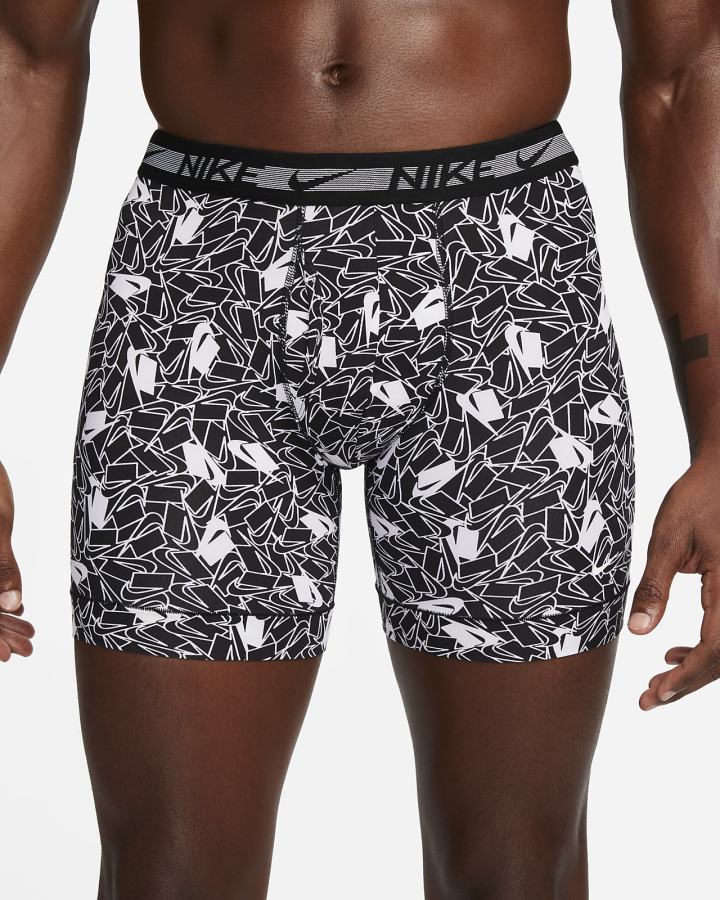 Ropa Interior Nike Dri-FIT Ultra-Stretch Micro Boxer Briefs (3-Pack) Hombre Negras | XJIFD-6358