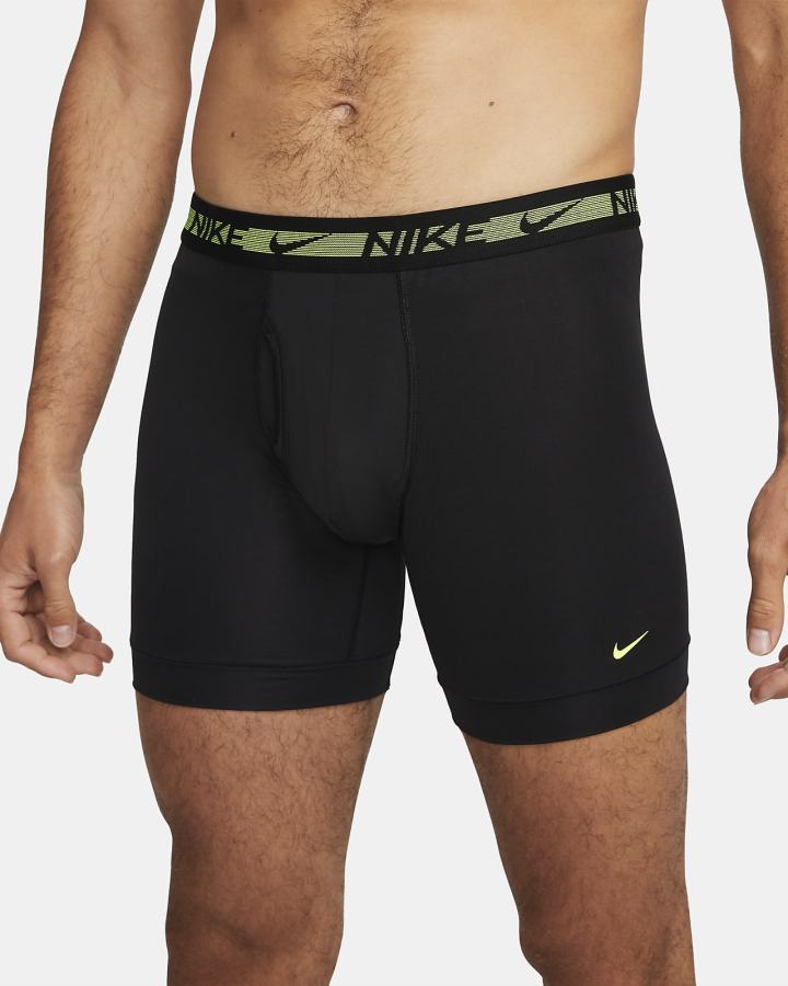 Ropa Interior Nike Dri-FIT Ultra-Stretch Micro Boxer Briefs (3-Pack) Hombre Negras | ZJVKD-2518