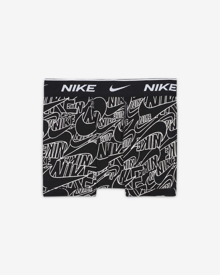 Ropa Interior Nike Kids Boxer Briefs (3-Pack) Niño Gris Oscuro Negras | ATPNG-6924