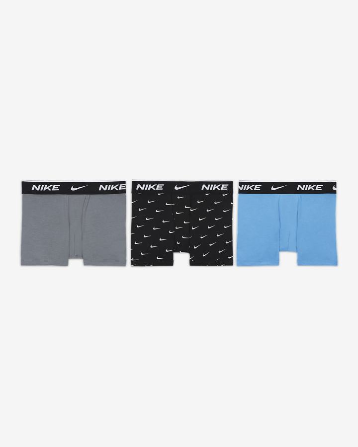 Ropa Interior Nike Kids Boxer Briefs (3-Pack) Niño Negras Blancas | IRNGK-7481