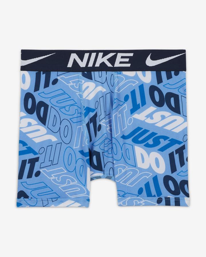 Ropa Interior Nike Kids Boxer Briefs (3-Pack) Niño Blancas Azules | PFVIO-6715