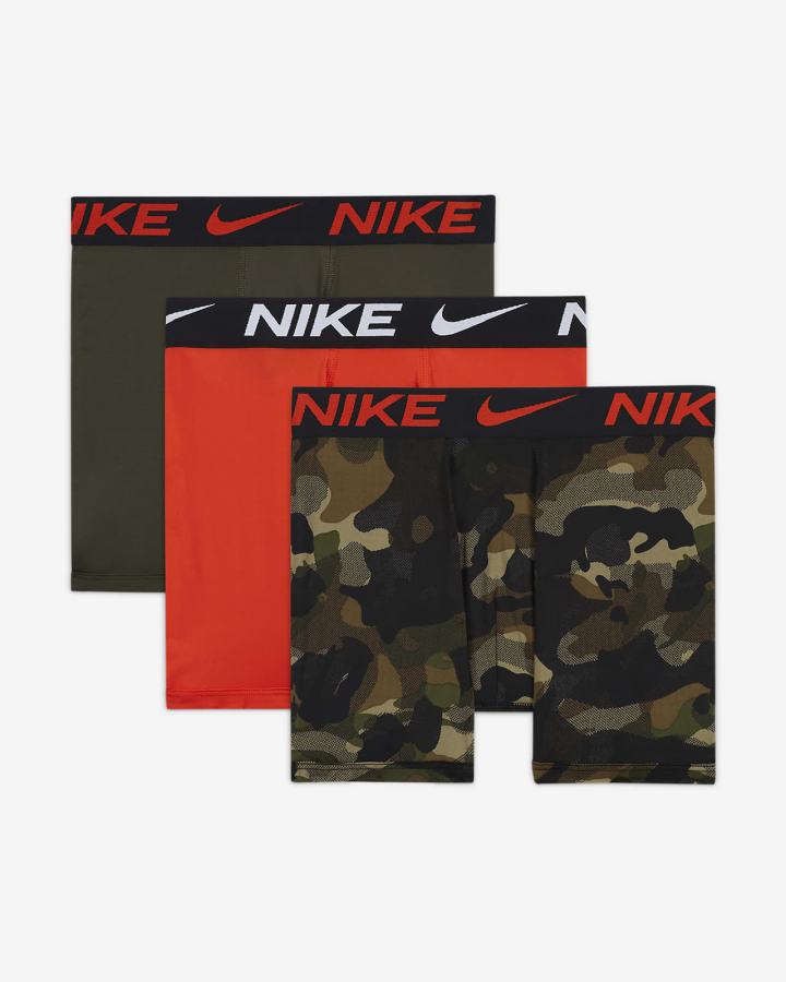 Ropa Interior Nike Kids Boxer Briefs (3-Pack) Niño Camuflaje Verde | ZMLPR-1248