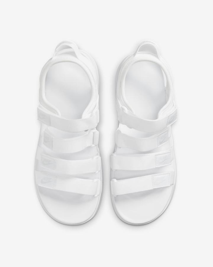 Sandalias Nike Icon Classic Mujer Blancas Plateadas | RPHTF-0682
