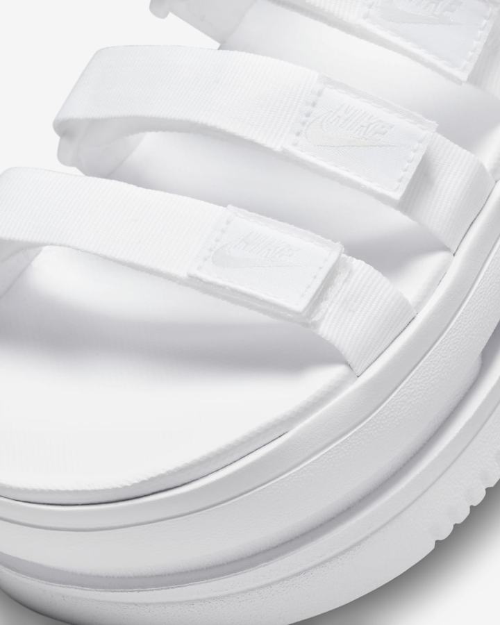 Sandalias Nike Icon Classic Mujer Blancas Plateadas | RPHTF-0682