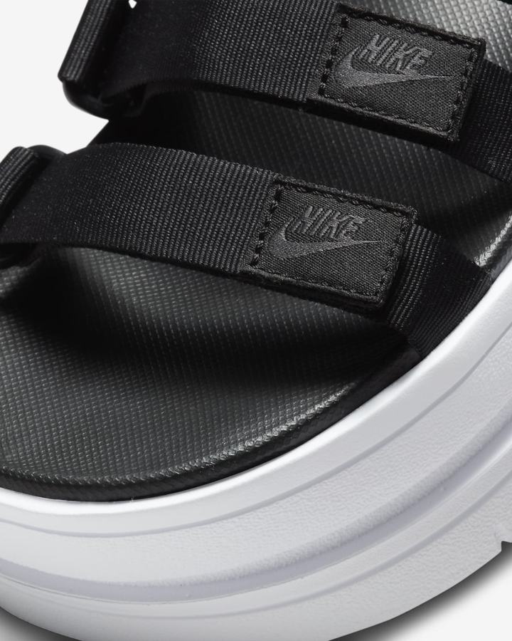 Sandalias Nike Icon Classic Mujer Negras Blancas | CNTGO-1895