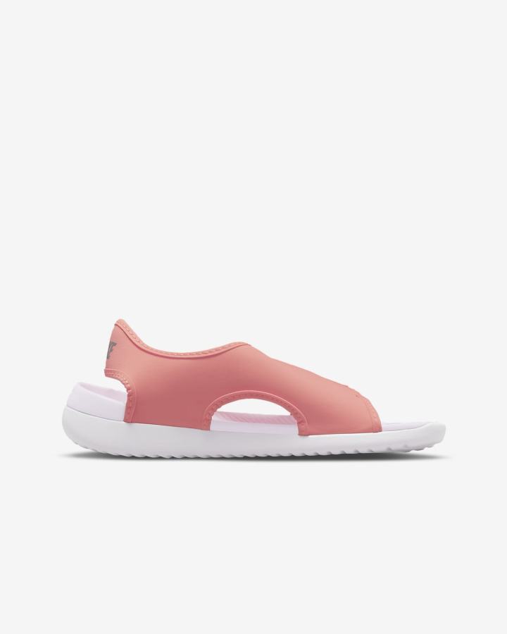 Sandalias Nike Sunray Adjust 5 V2 Kids Niña Rojas Moradas Claro Metal Plateadas | JNDXR-1837