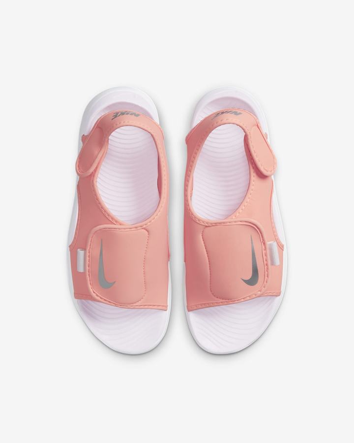 Sandalias Nike Sunray Adjust 5 V2 Kids Niña Rojas Moradas Claro Metal Plateadas | JNDXR-1837