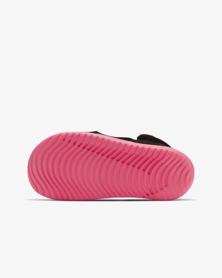 Sandalias Nike Sunray Adjust 5 V2 Kids Niña Negras Rosas | OUJSG-7650