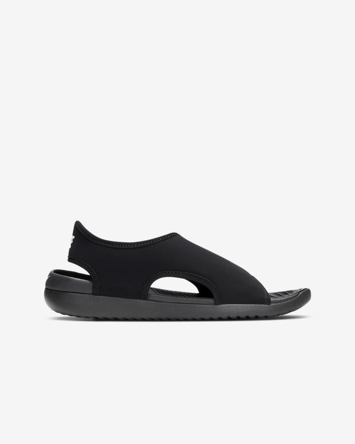 Sandalias Nike Sunray Adjust 5 V2 Kids Niña Negras Blancas | XWZIG-4897