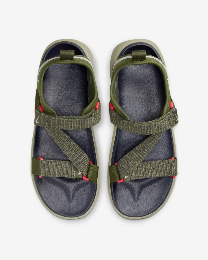Sandalias Nike Vista Hombre Verde Verde Oliva Rojas Gris | MAXRO-5892