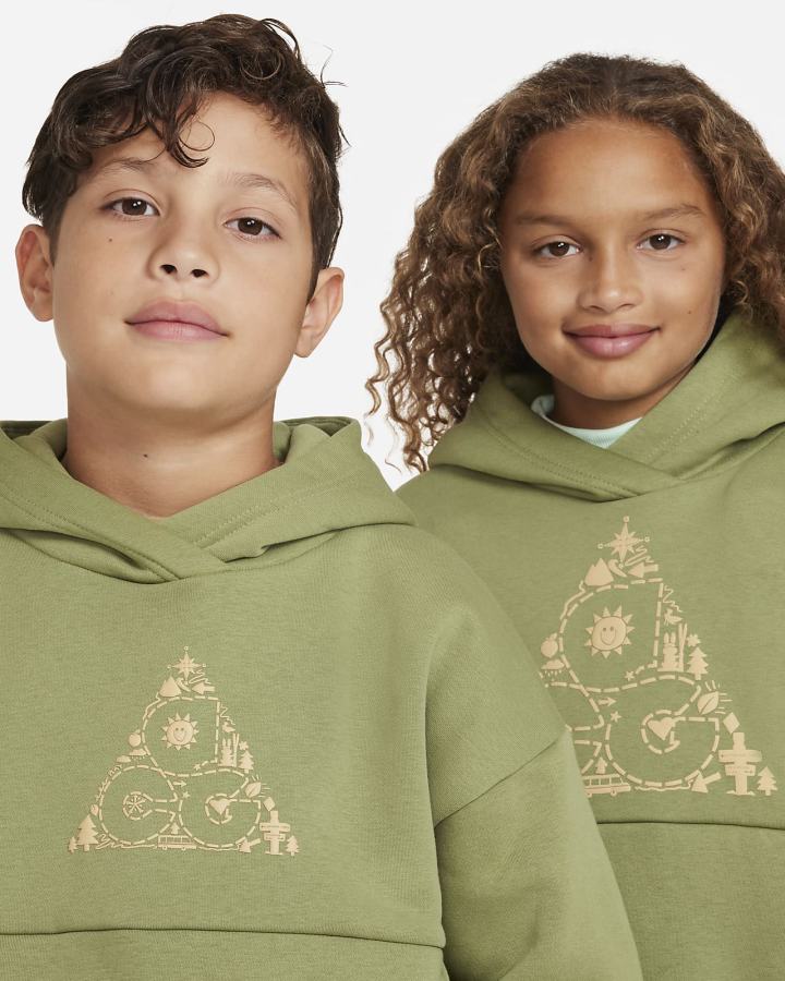 Sudadera Con Capucha Nike ACG Icon Fleece Kids Niño Verde Menta | AGZPY-6873
