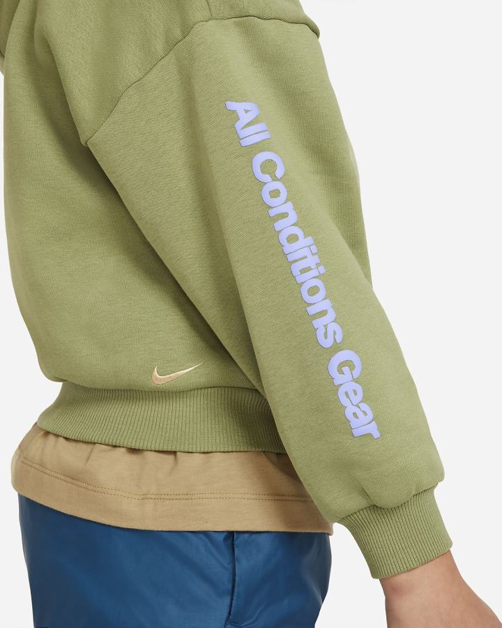 Sudadera Con Capucha Nike ACG Icon Fleece Kids Niño Verde Menta | AGZPY-6873