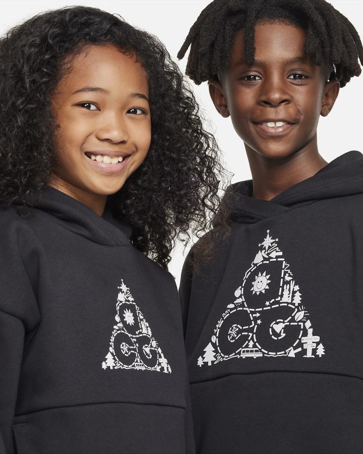 Sudadera Con Capucha Nike ACG Icon Fleece Kids Niña Negras | VNFSX-6238