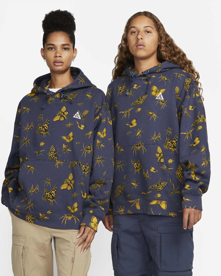 Sudadera Con Capucha Nike ACG Therma-FIT Allover Print Hombre Azules Negras Blancas | SJIHC-6098