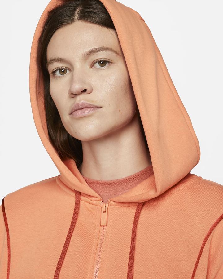 Sudadera Con Capucha Nike Air Full-Zip Fleece Mujer Naranjas | BHJQF-2850