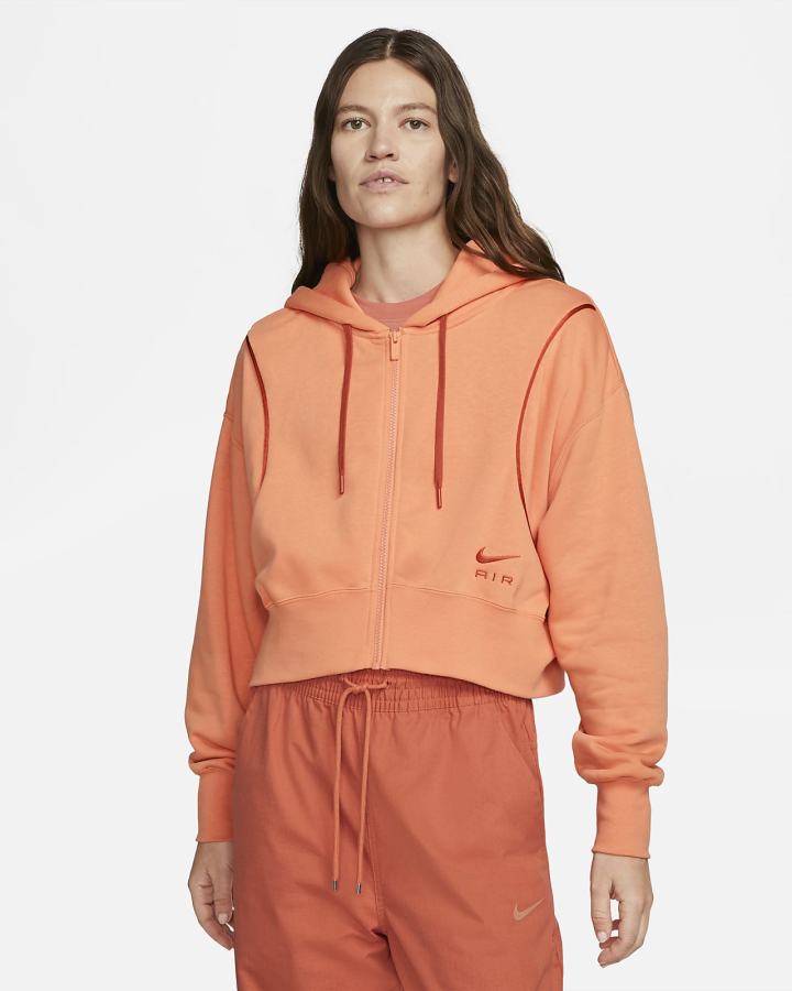 Sudadera Con Capucha Nike Air Full-Zip Fleece Mujer Naranjas | BHJQF-2850