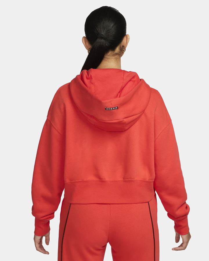Sudadera Con Capucha Nike Air Full-Zip Fleece Mujer Rojas Claro Marrones | FTAHN-5178
