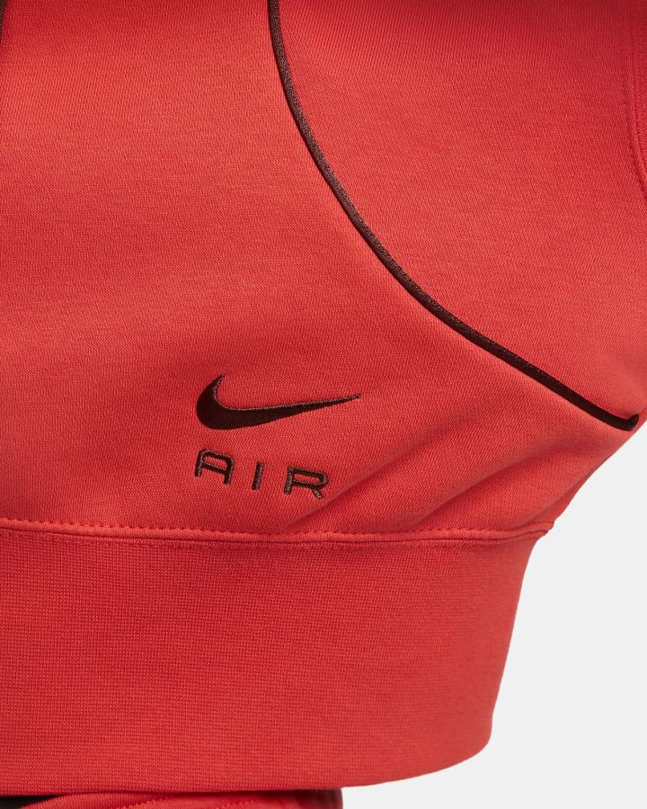 Sudadera Con Capucha Nike Air Full-Zip Fleece Mujer Rojas Claro Marrones | FTAHN-5178