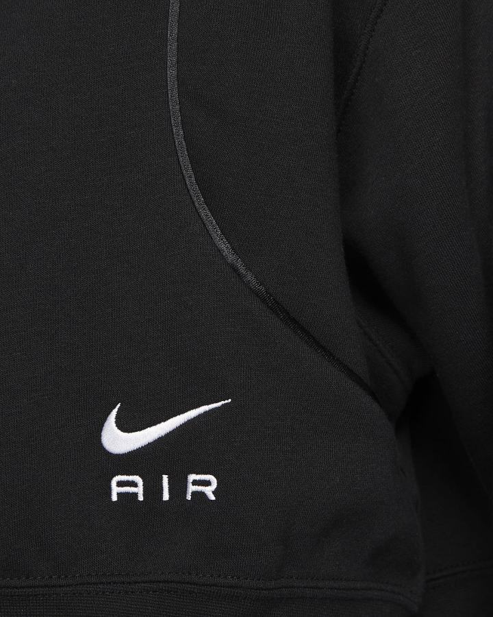 Sudadera Con Capucha Nike Air Full-Zip Fleece Mujer Negras Blancas | GOSHJ-9057