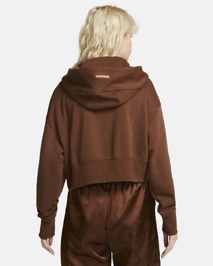 Sudadera Con Capucha Nike Air Full-Zip Fleece Mujer Marrones | UFASI-5742