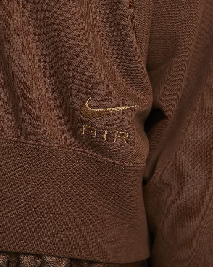 Sudadera Con Capucha Nike Air Full-Zip Fleece Mujer Marrones | UFASI-5742
