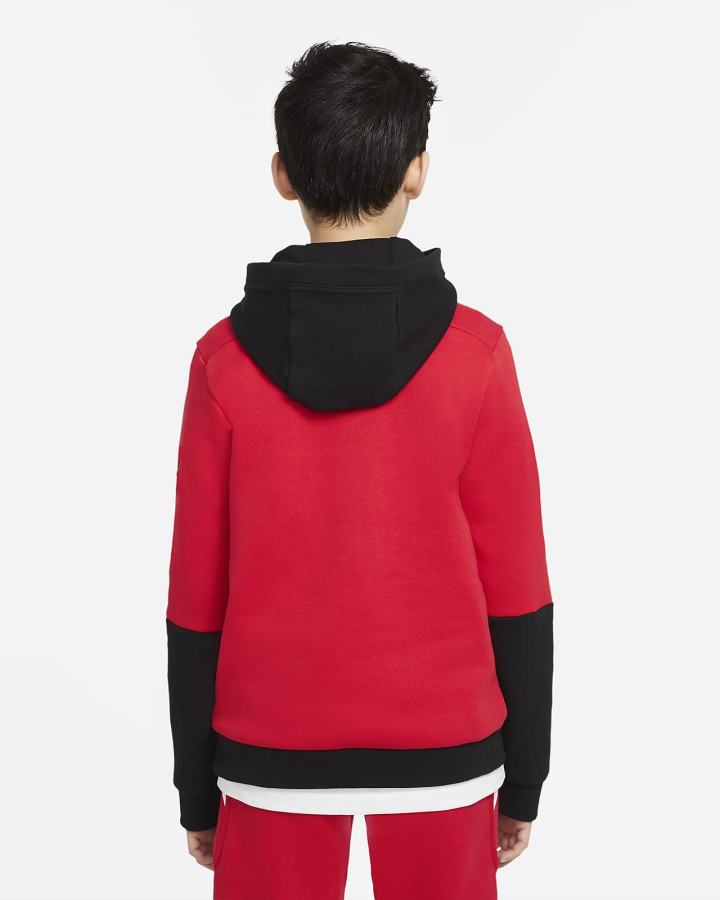 Sudadera Con Capucha Nike Air Kids Fleece Niño Rojas Negras | CFGYQ-1560