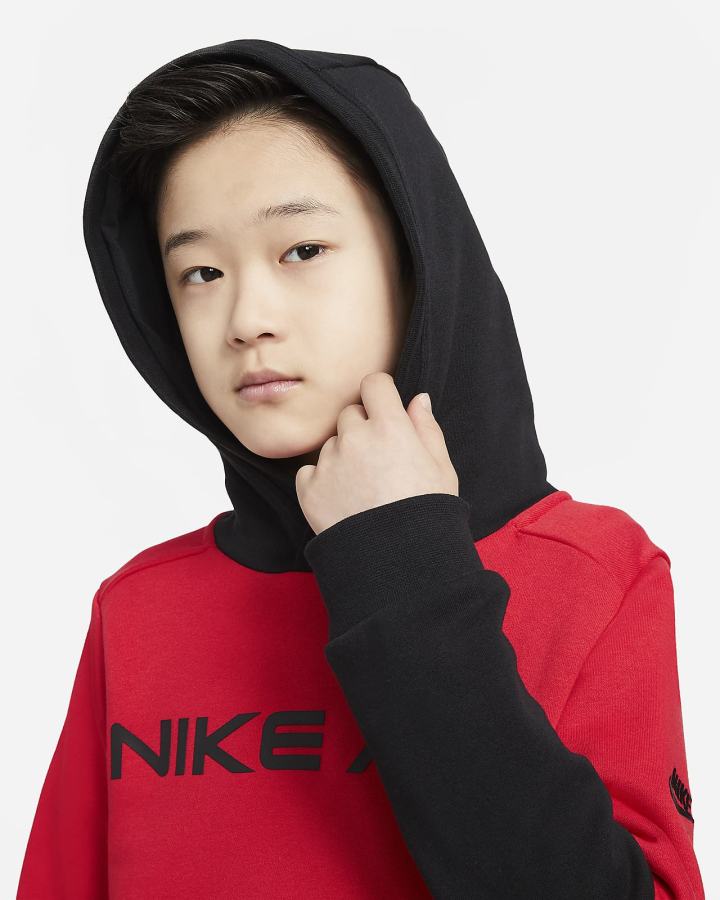 Sudadera Con Capucha Nike Air Kids Fleece Niño Rojas Negras | CFGYQ-1560