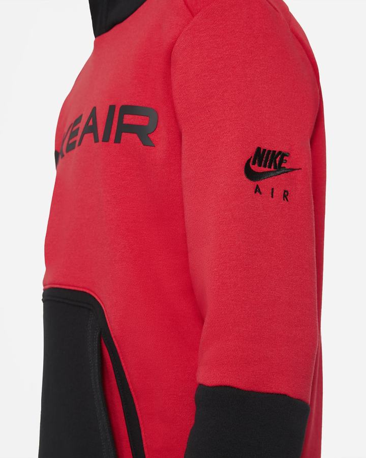 Sudadera Con Capucha Nike Air Kids Fleece Niño Rojas Negras | CFGYQ-1560