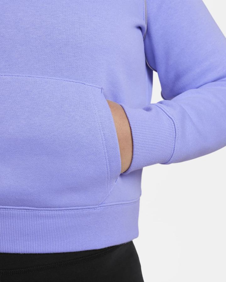 Sudadera Con Capucha Nike Air Kids French Terry Cropped (Extended Size) Niña Moradas | WOKTU-1820