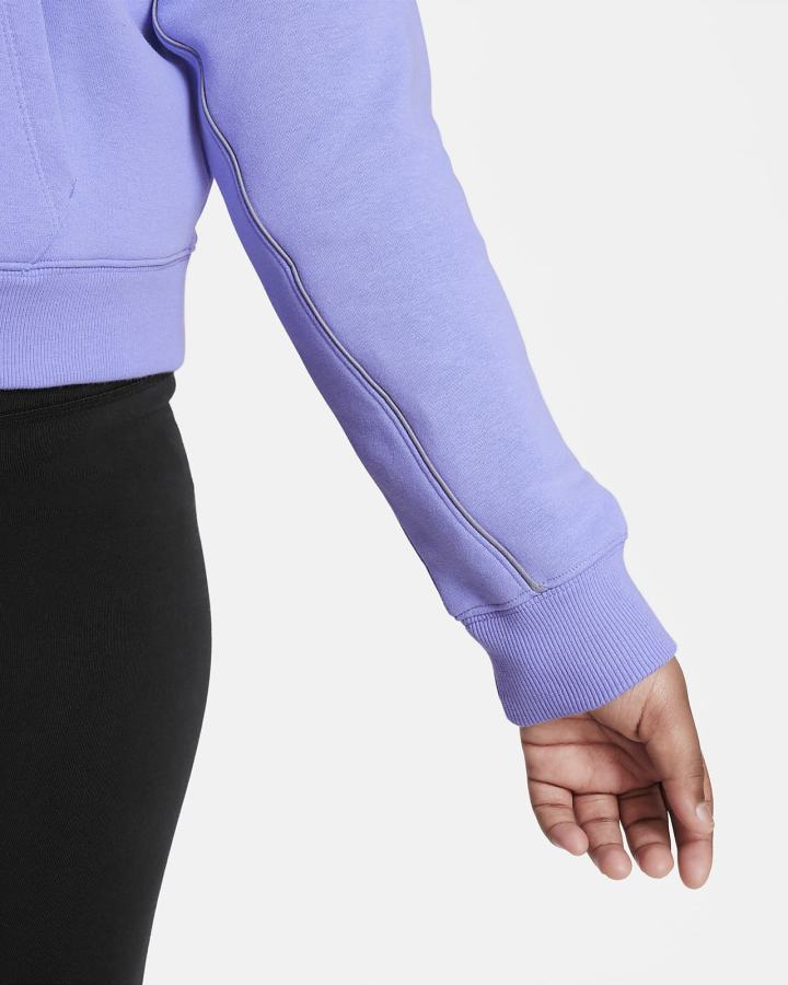 Sudadera Con Capucha Nike Air Kids French Terry Cropped (Extended Size) Niña Moradas | WOKTU-1820