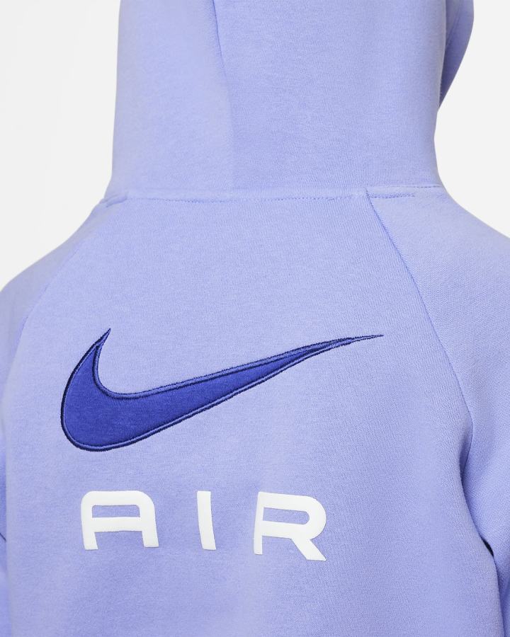 Sudadera Con Capucha Nike Air Kids French Terry Cropped (Extended Size) Niña Moradas | ZLAUJ-2108