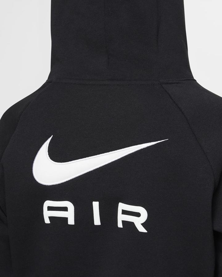 Sudadera Con Capucha Nike Air Kids French Terry Cropped (Extended Size) Niña Negras | ZTAFM-8312