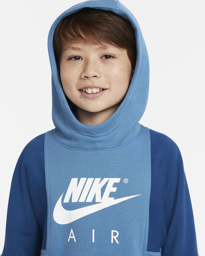 Sudadera Con Capucha Nike Air Kids Niño Azules Blancas | NBSTG-1350