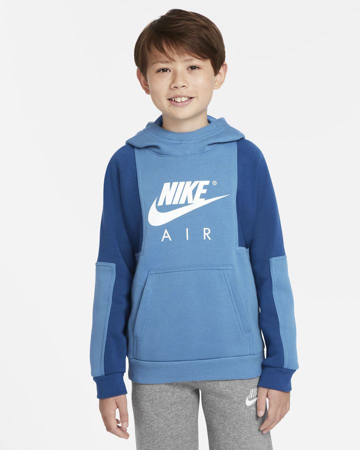 Sudadera Con Capucha Nike Air Kids Niño Azules Blancas | NBSTG-1350