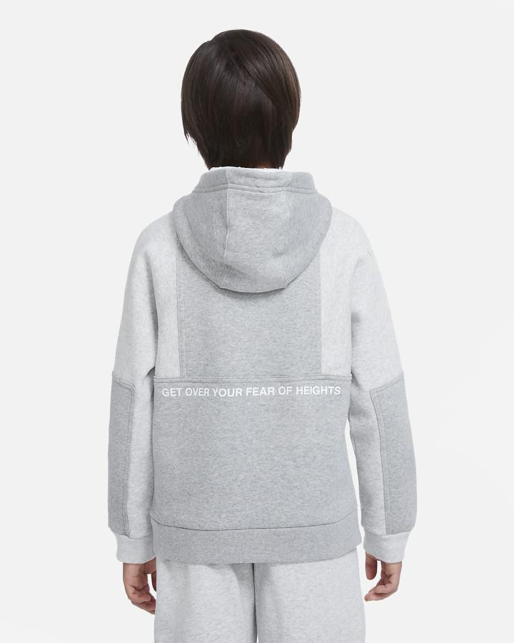 Sudadera Con Capucha Nike Air Kids Niño Gris Oscuro Blancas | SIFKC-8534