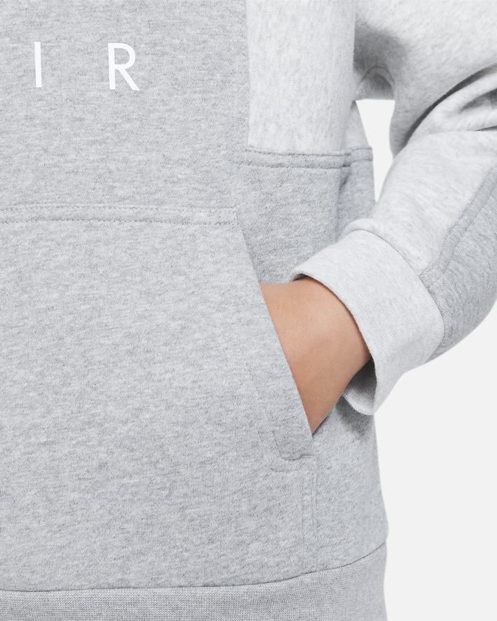 Sudadera Con Capucha Nike Air Kids Niño Gris Oscuro Blancas | SIFKC-8534