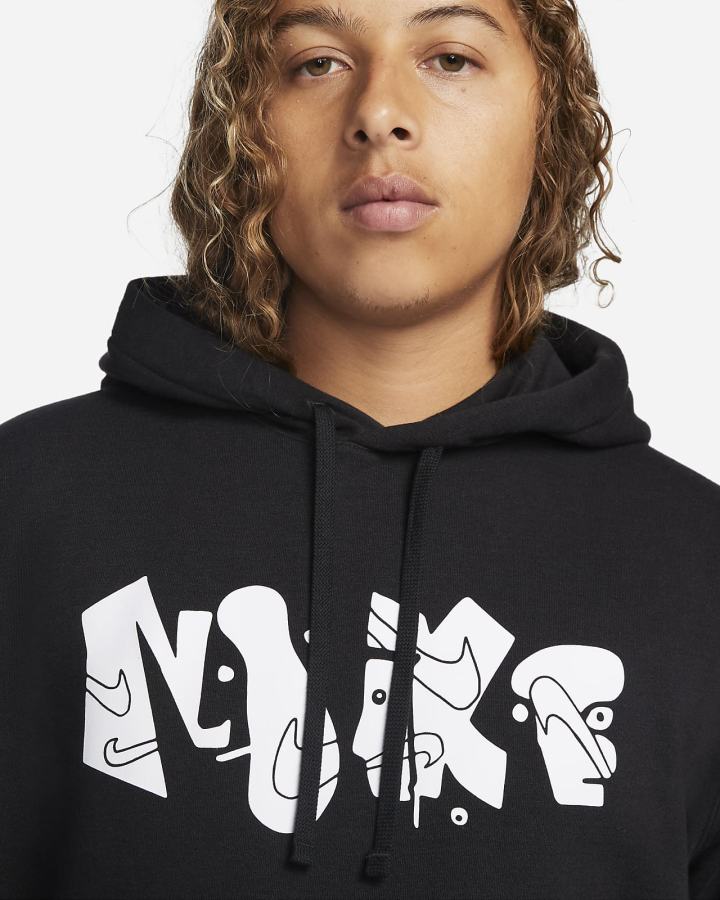 Sudadera Con Capucha Nike Club Fleece+ Estampadas Hombre Negras Rojas Claro | UYCIO-1497