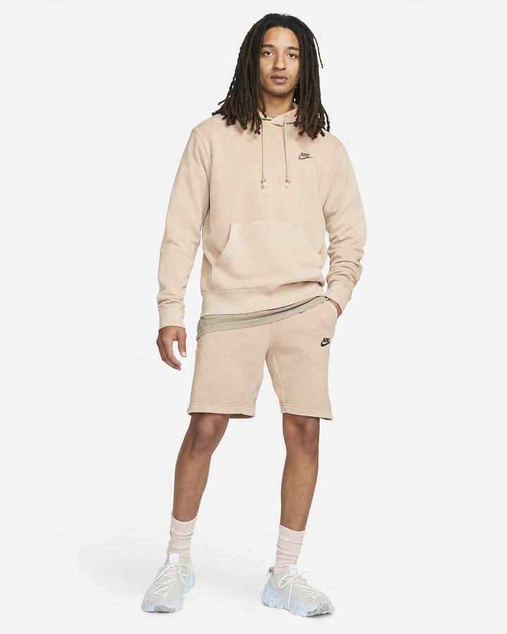 Sudadera Con Capucha Nike Club Fleece+ Hombre Beige | HFVEZ-2560