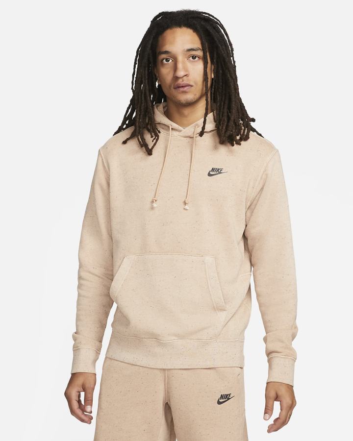 Sudadera Con Capucha Nike Club Fleece+ Hombre Beige | HFVEZ-2560