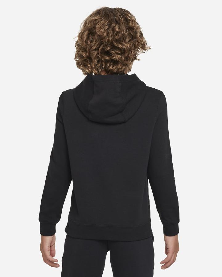 Sudadera Con Capucha Nike Club Fleece Kids Niño Negras | CJEKW-1739
