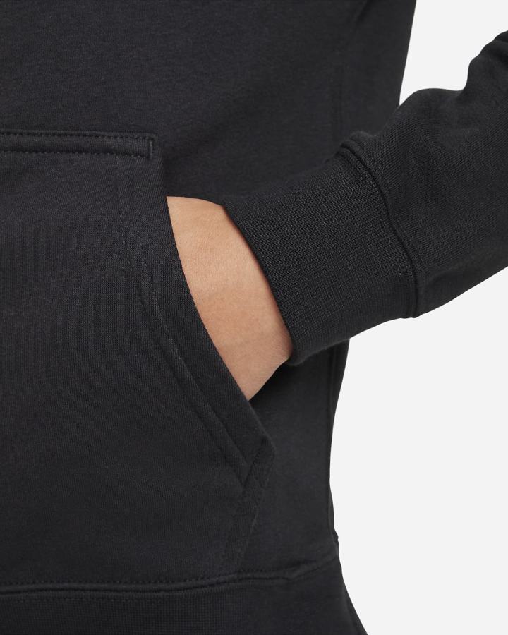 Sudadera Con Capucha Nike Club Fleece Kids Niño Negras | CJEKW-1739